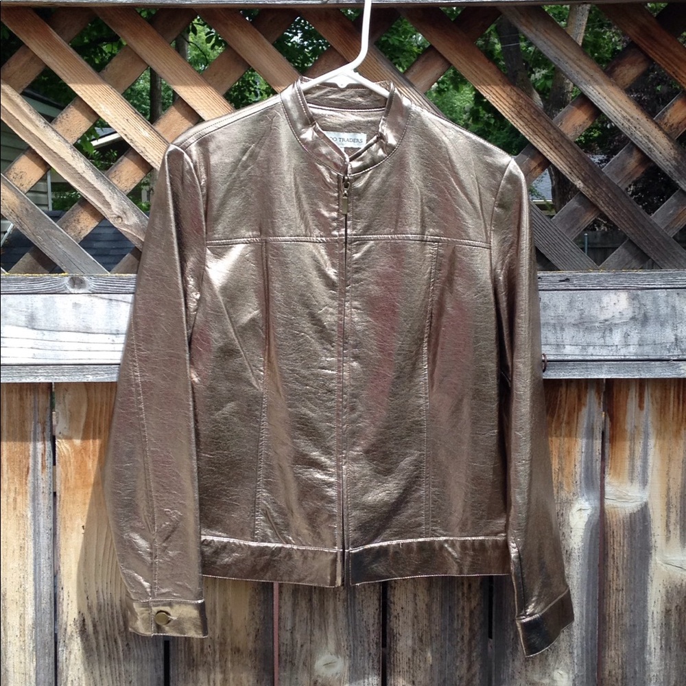 Gold metallic motorcycle jacket ⭐️